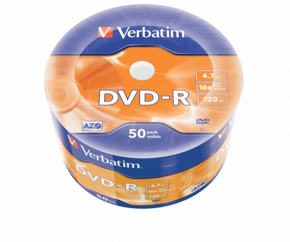 Verbatim DVD-R 4,7Gb 16x Zsugor 50db/csomag (50-es címke)