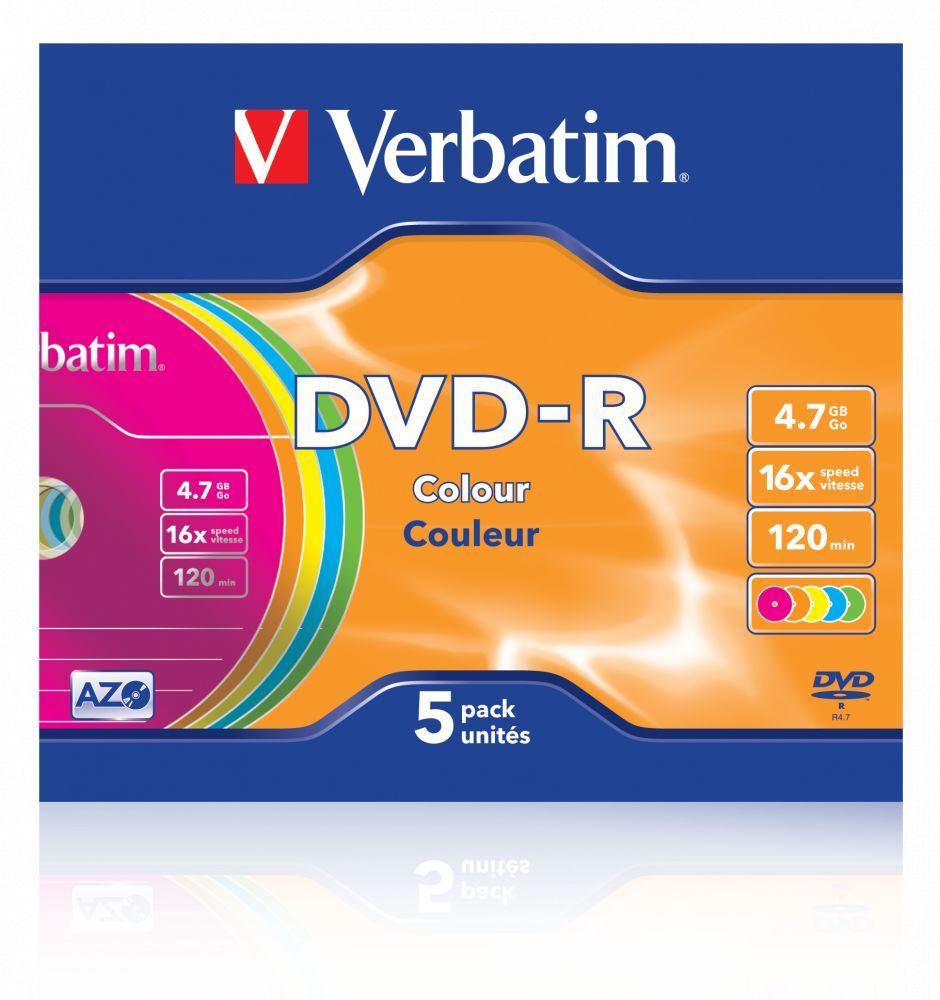 Verbatim DVD-R 4,7Gb 16x Slim 5db/csomag (5-ös címke)