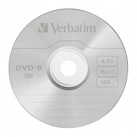 Verbatim DVD-R 4,7Gb 16x Normál tok 1db/csomag (1-es címke)