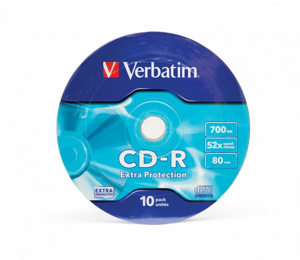 Verbatim DataLife CD-R 80 52x zsugor csomagolás 10db/cs (10-es címke)