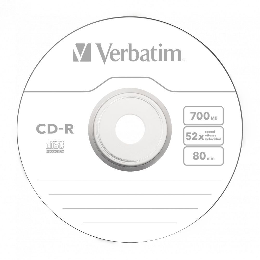 Verbatim DataLife CD-R 80 52x zsugor csomagolás 10db/cs (10-es címke)