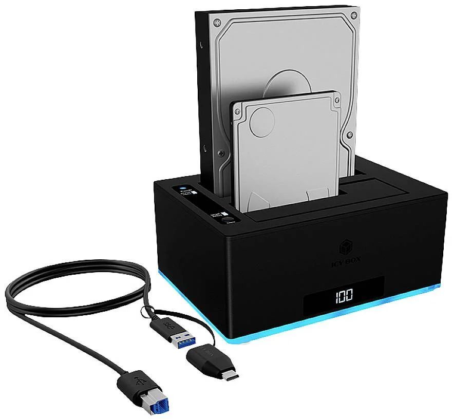 Raidsonic IcyBox IB-127CL-U3 Docking & Clone Station 2,5/3,5" USB3.0 Black