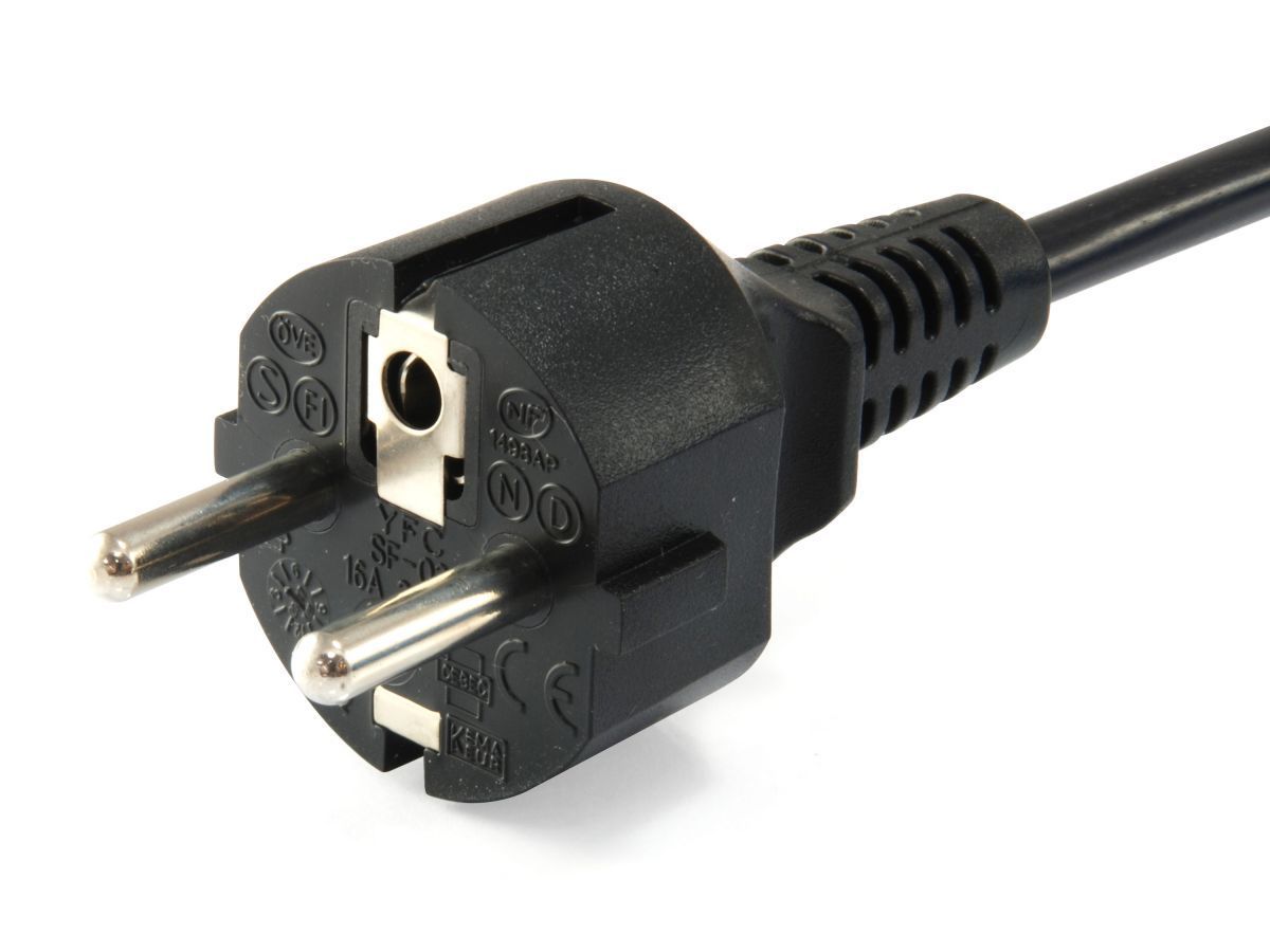 EQuip High Quality Power Cord C5 to Schuko 1,8m Black