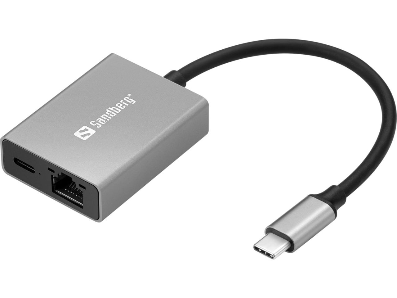 Sandberg USB-C Gigabit Adapter Aluminum Silver