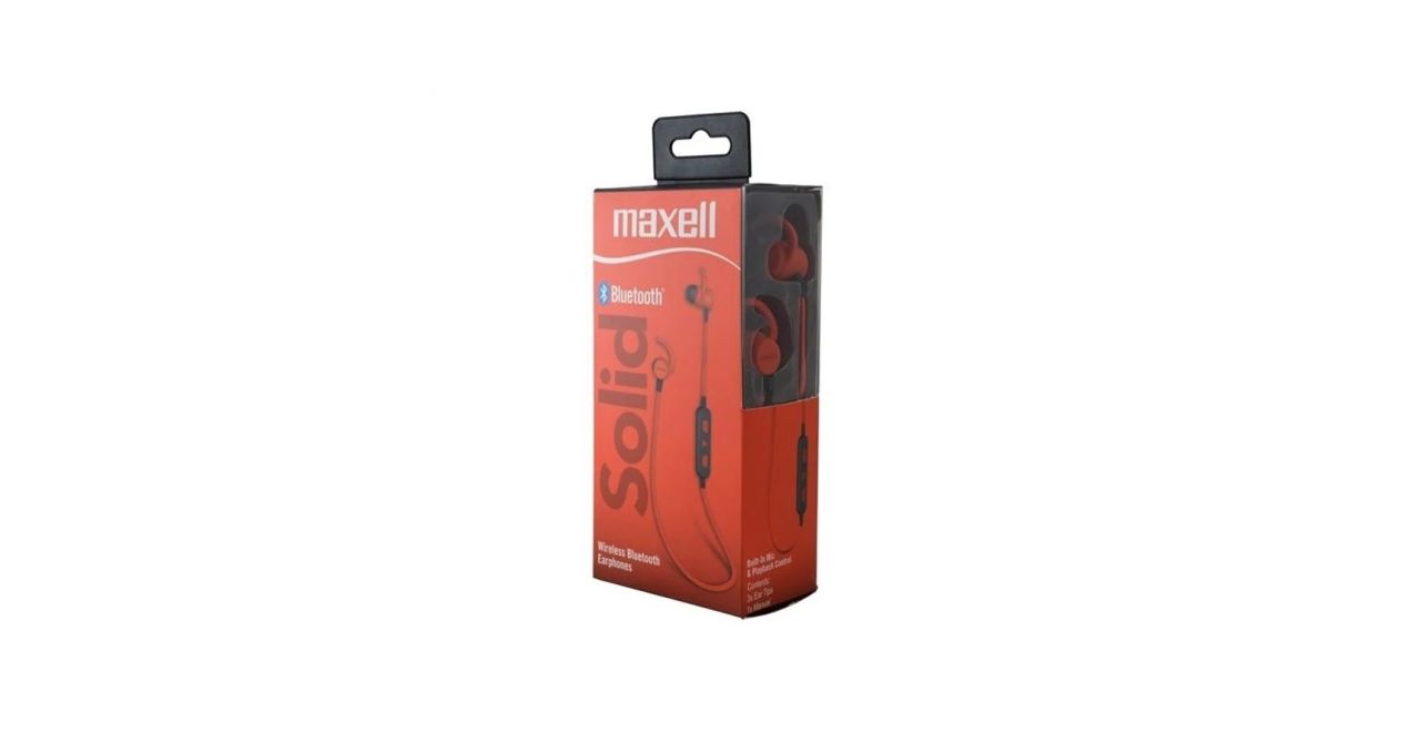 Maxell Solid Bluetooth Headset Red/Black