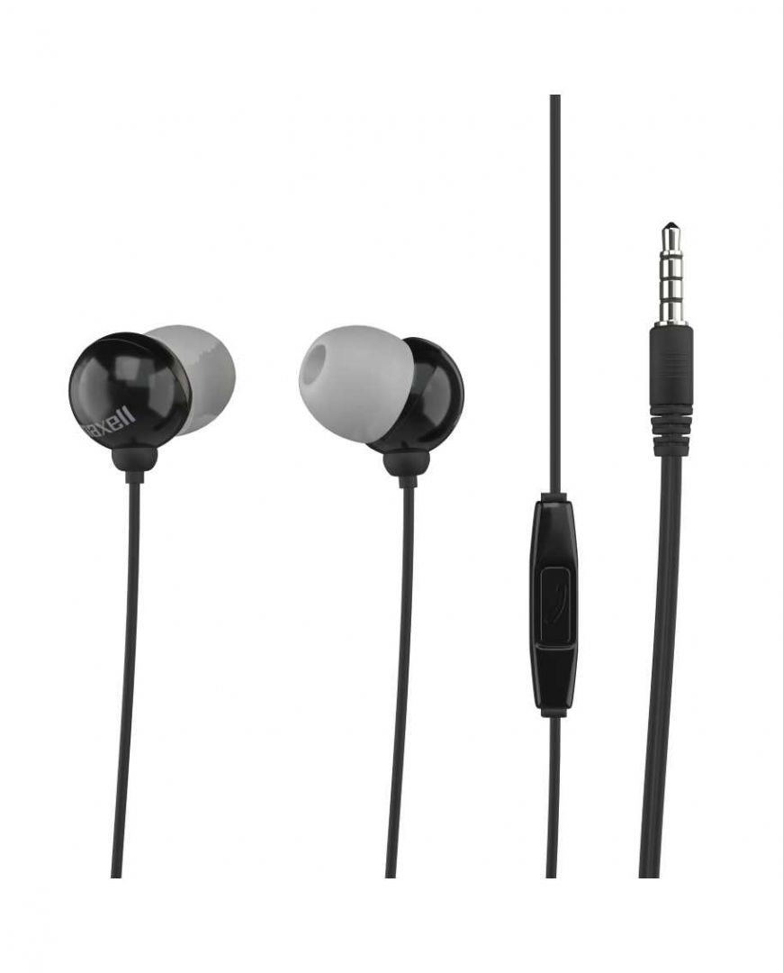 Maxell Plugz + mic Earphone Black