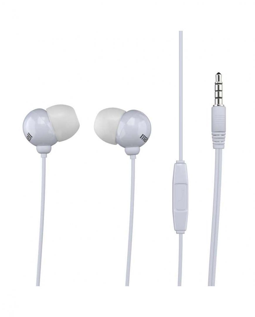 Maxell Plugz + mic Earphone White