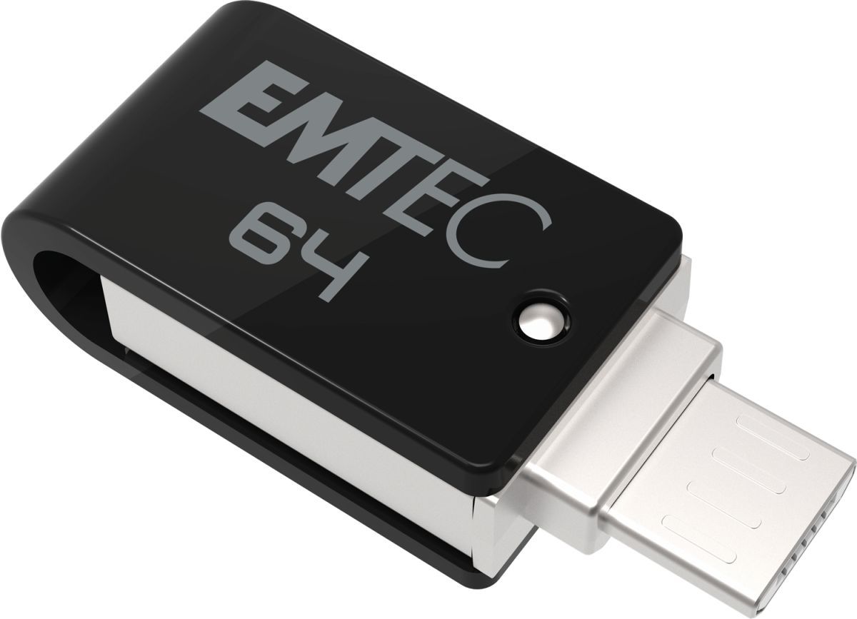 Emtec 64GB T260B Mobile & Go micro-USB USB2.0 Black