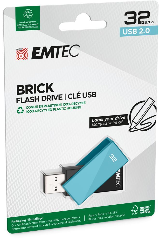 Emtec 32GB C350 Brick USB2.0 Blue