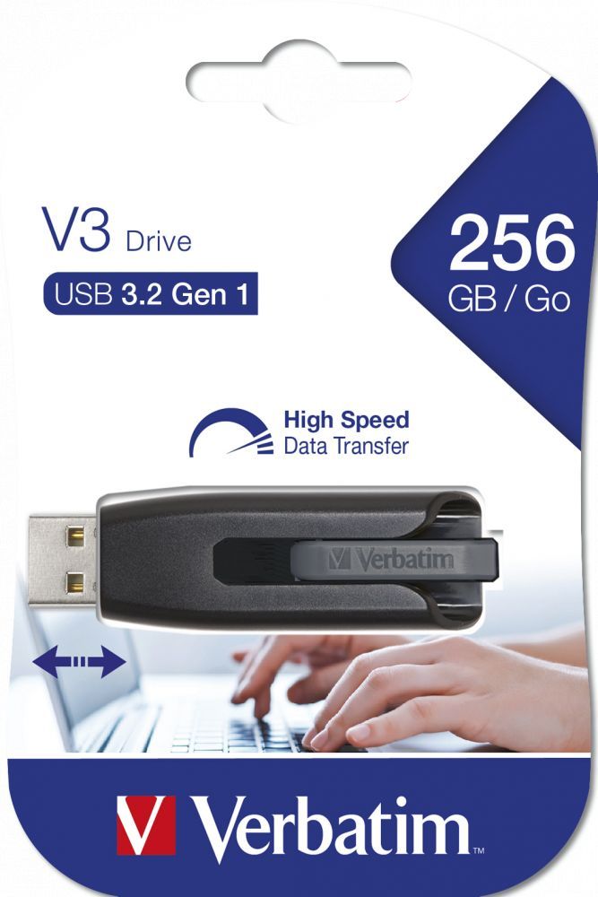 Verbatim 256GB V3 USB 3.2 Black/Grey