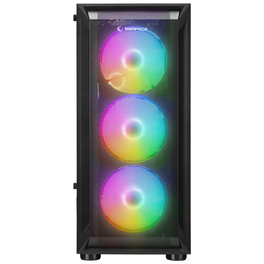 Rampage SHIVA RGB Tempered Glass Black