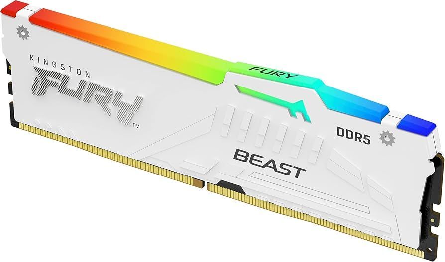 Kingston 16GB DDR5 6400MHz Fury Beast RGB XMP White