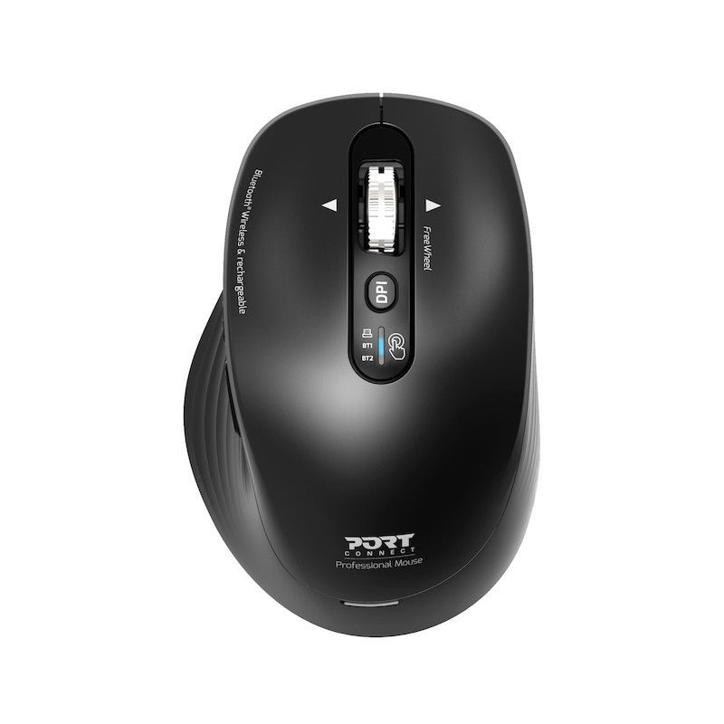 Port Designs Business Wireless Bluetooth Rechargeable Mouse Black