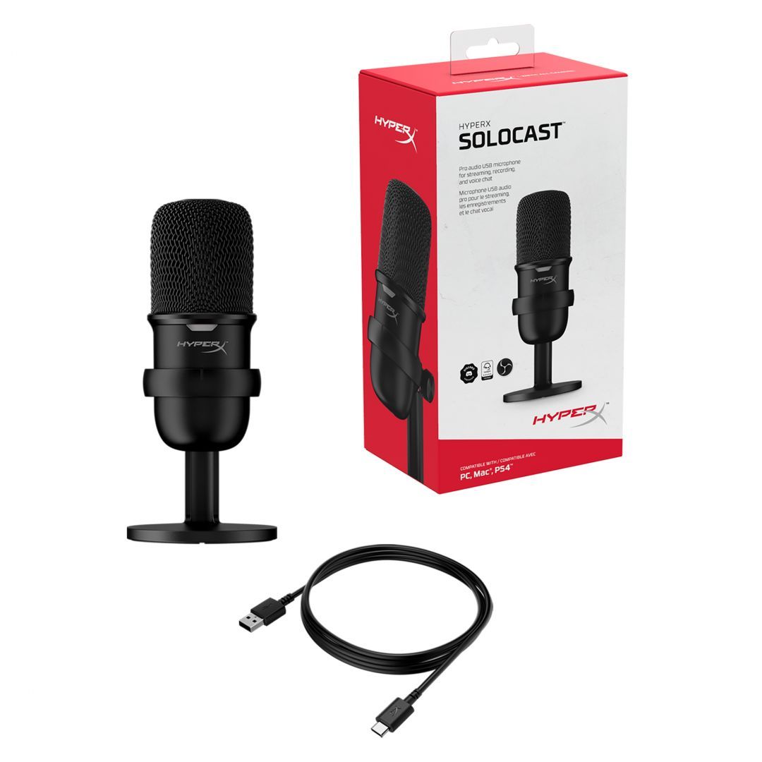 Kingston HyperX SoloCast Gamer microphone Black