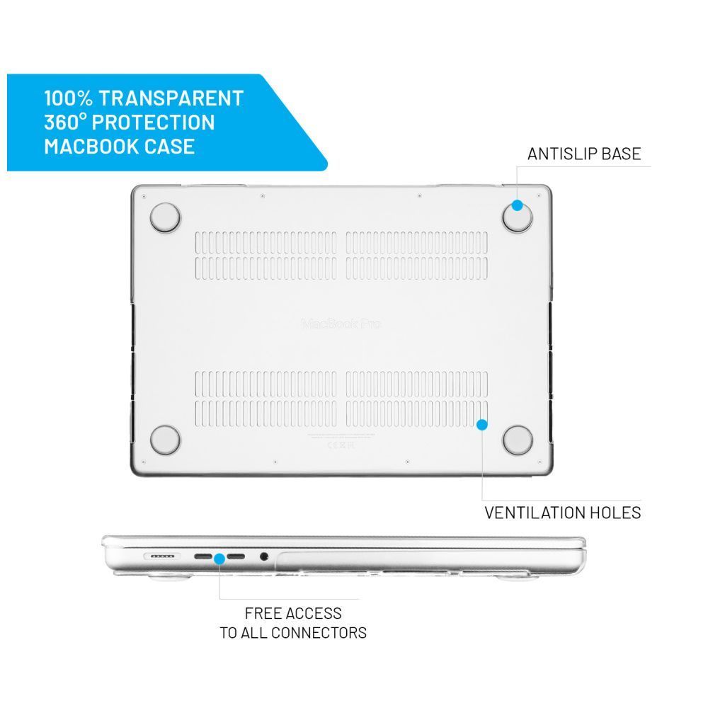 FIXED Pure átlátszó védőtok Apple MacBook Pro 16.2“ (2021/2023) notebookokhoz, FIXPU-1198