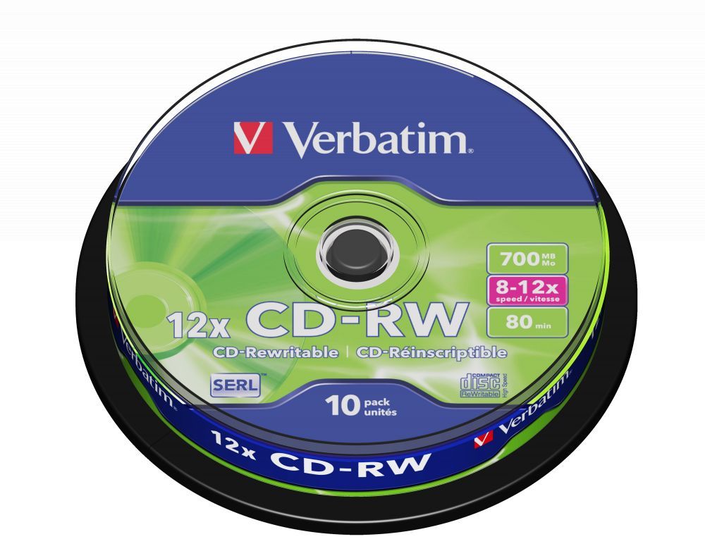 Verbatim CD-RW 80 8-12x 10db/henger (10-ös címke)