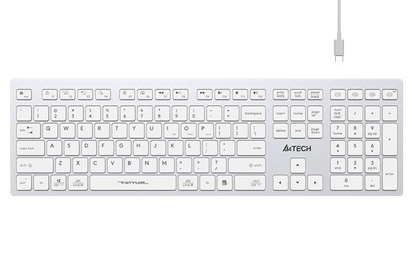 A4-Tech FBX50C Wireless Bluetooth Keyboard White US