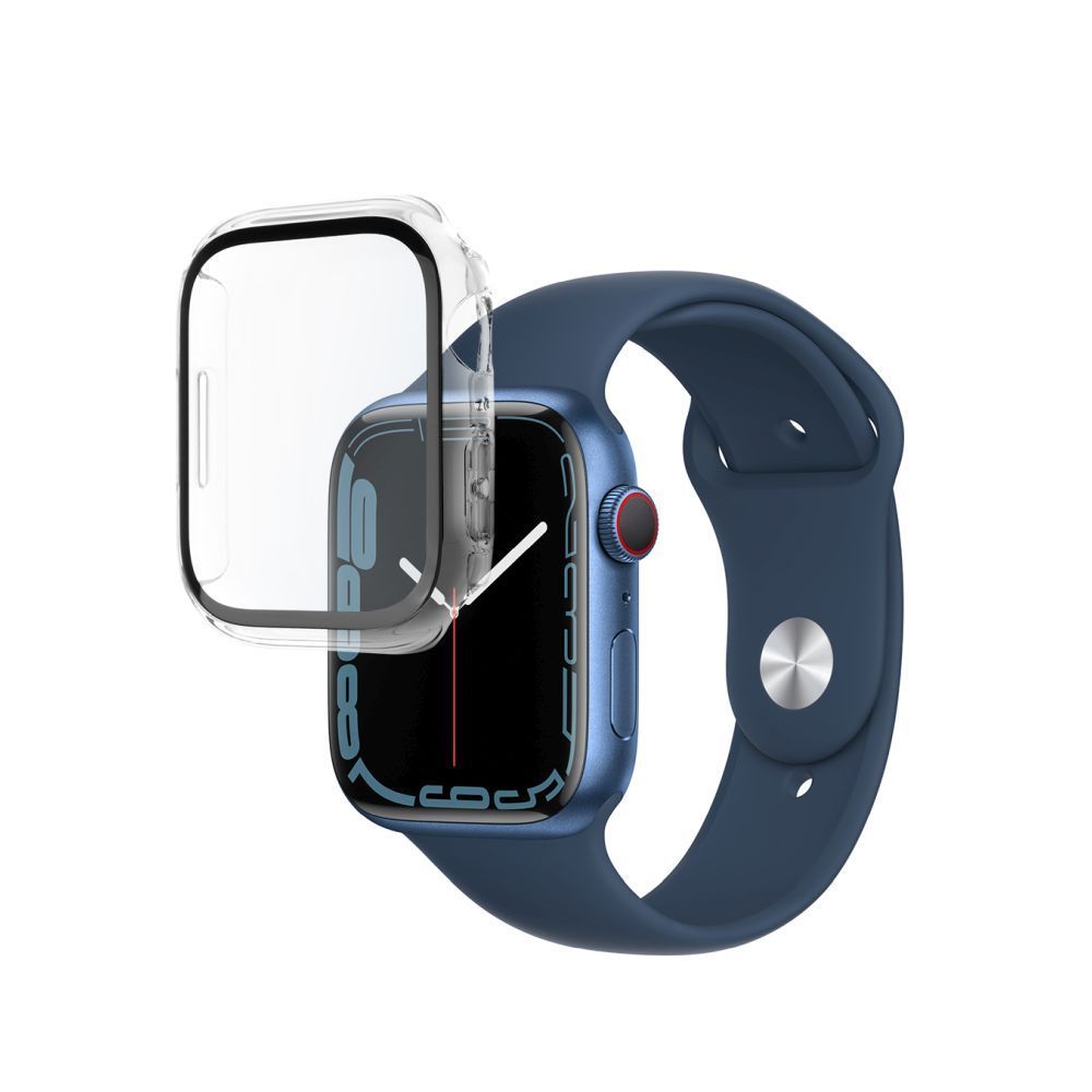 FIXED Pure átlátszó védőtok Apple Watch 46mm okosórához, átlátszó