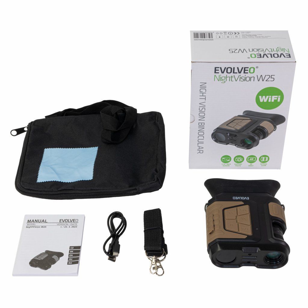 Evolveo NightVision W25 távcső éjjellátóval és WiFi-vel Black