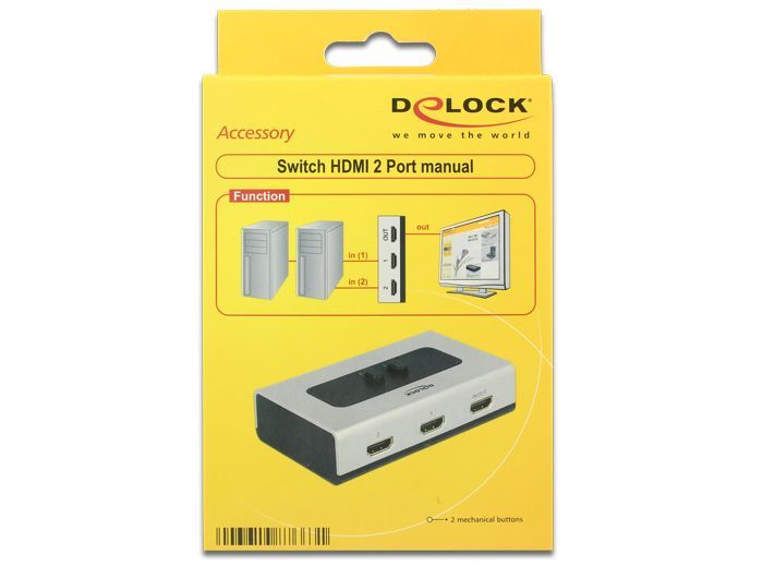 DeLock Switch 4K HDMI 2 port manual bidirectional