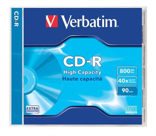 Verbatim CD-R 90 40x Normál tok 1db-os (1-es címke)