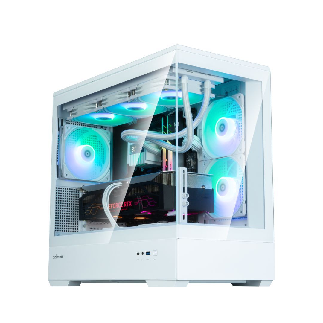 Zalman P30 V2 Tempered Glass White