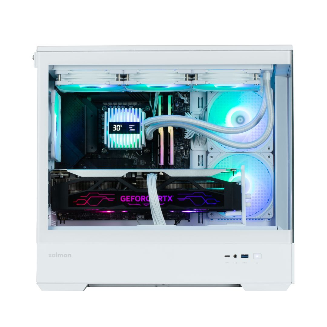 Zalman P30 V2 Tempered Glass White