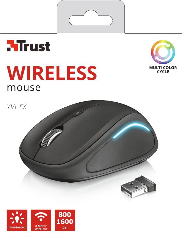 Trust Yvi FX Wireless mouse Black