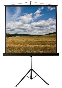 Funscreen Matt White Tripod 180x180 cm Format 1:1 Fekete