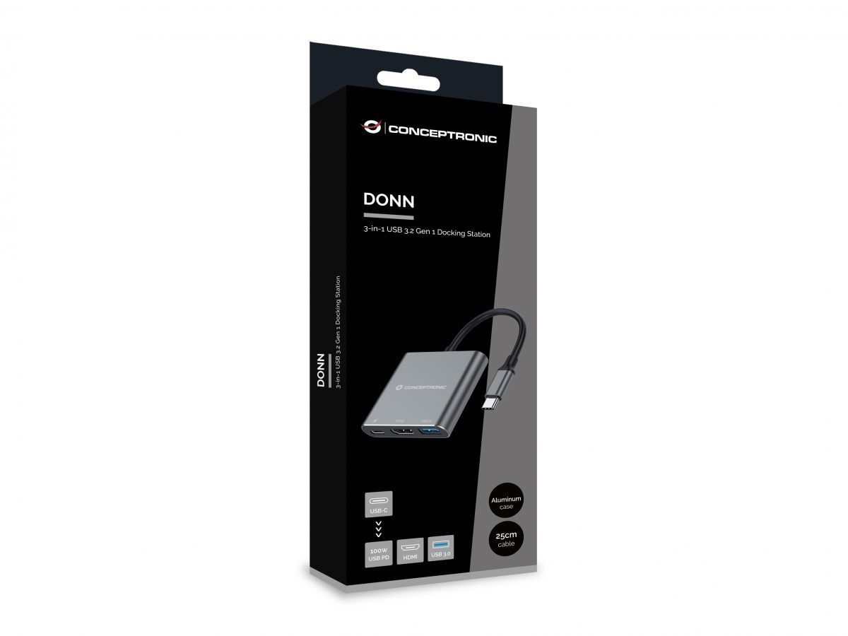 Conceptronic DONN18G 3-in-1 USB 3.2 Gen 1 Docking Station