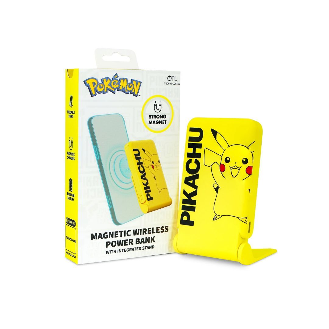 OTL Technologies Pokémon Pikachu 5000mAh Magnetic Wireless PowerBank Yellow