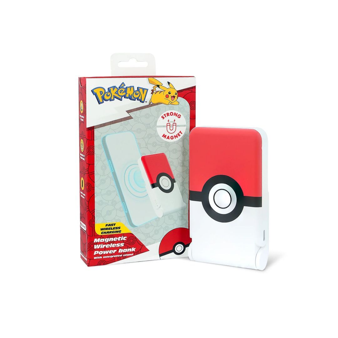 OTL Technologies Pokémon Pokéball 5000mAh Magnetic Wireless PowerBank Red