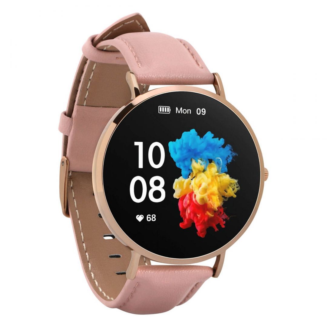 GARETT VERONA Smartwatch Gold Pink Leather