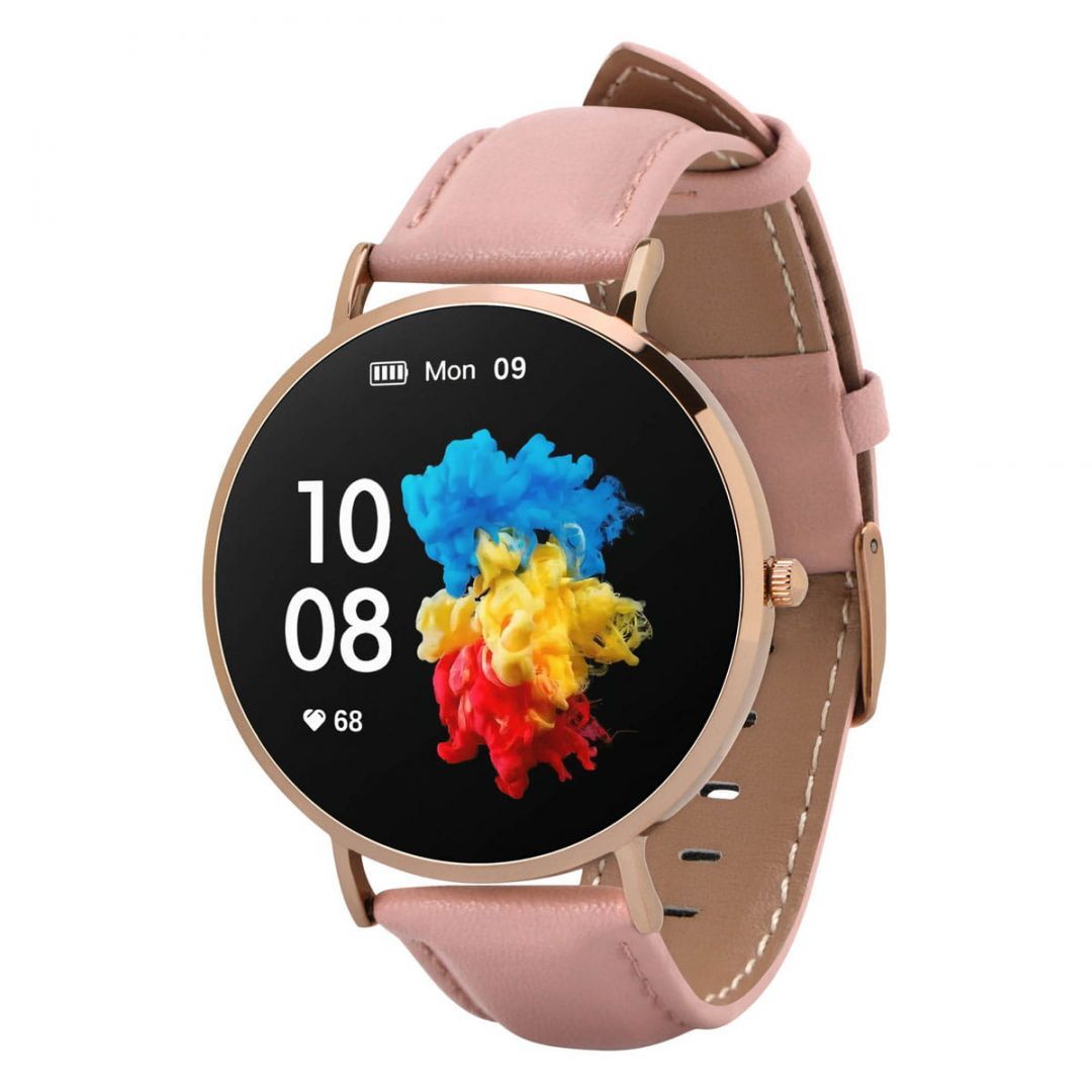 GARETT VERONA Smartwatch Gold Pink Leather