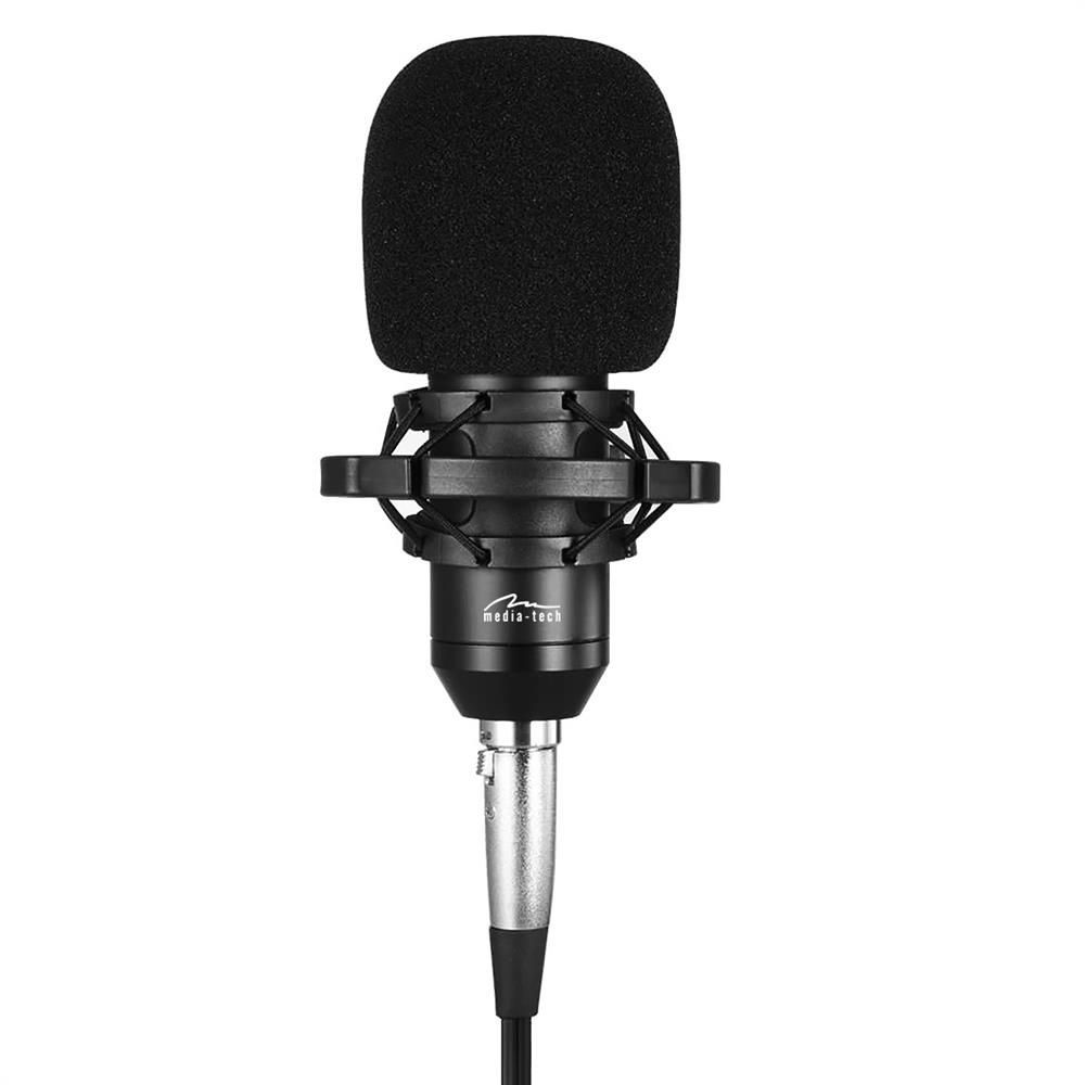 Media-Tech MT397S Studio and Streaming Microphone Silver