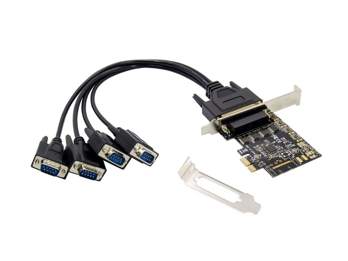 Conceptronic EMRICK12B 4-Port DB9 RS232 Serial PCIe Card