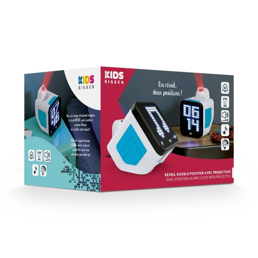 Bigben Interactive Kids Rqube Projektors & Alarm Clock Blue/White