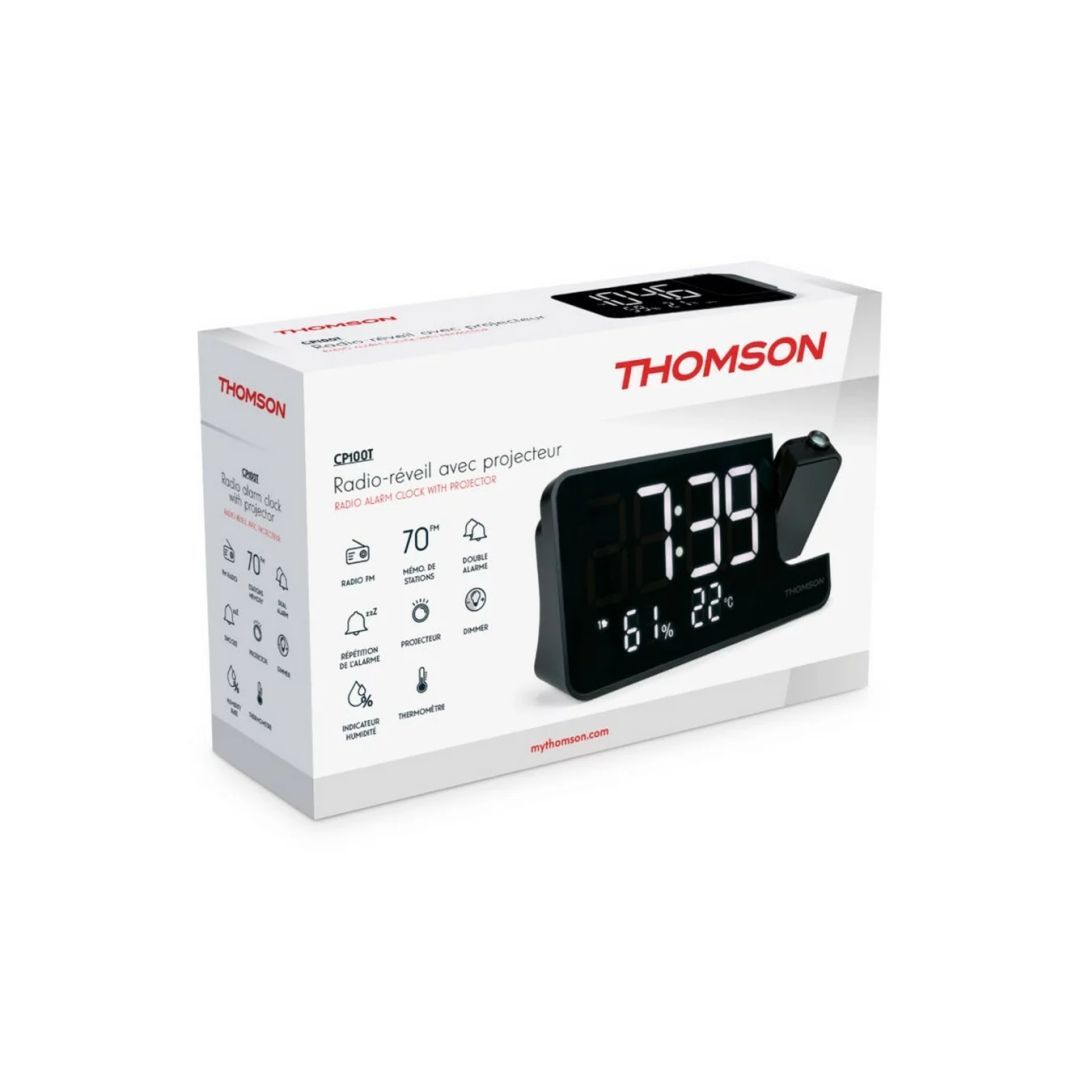 Thomson CP100T Projection Alarm Clock with Temperature Black