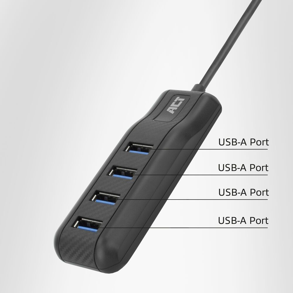 ACT AC6420 4-portos USB3.2 HUB Black