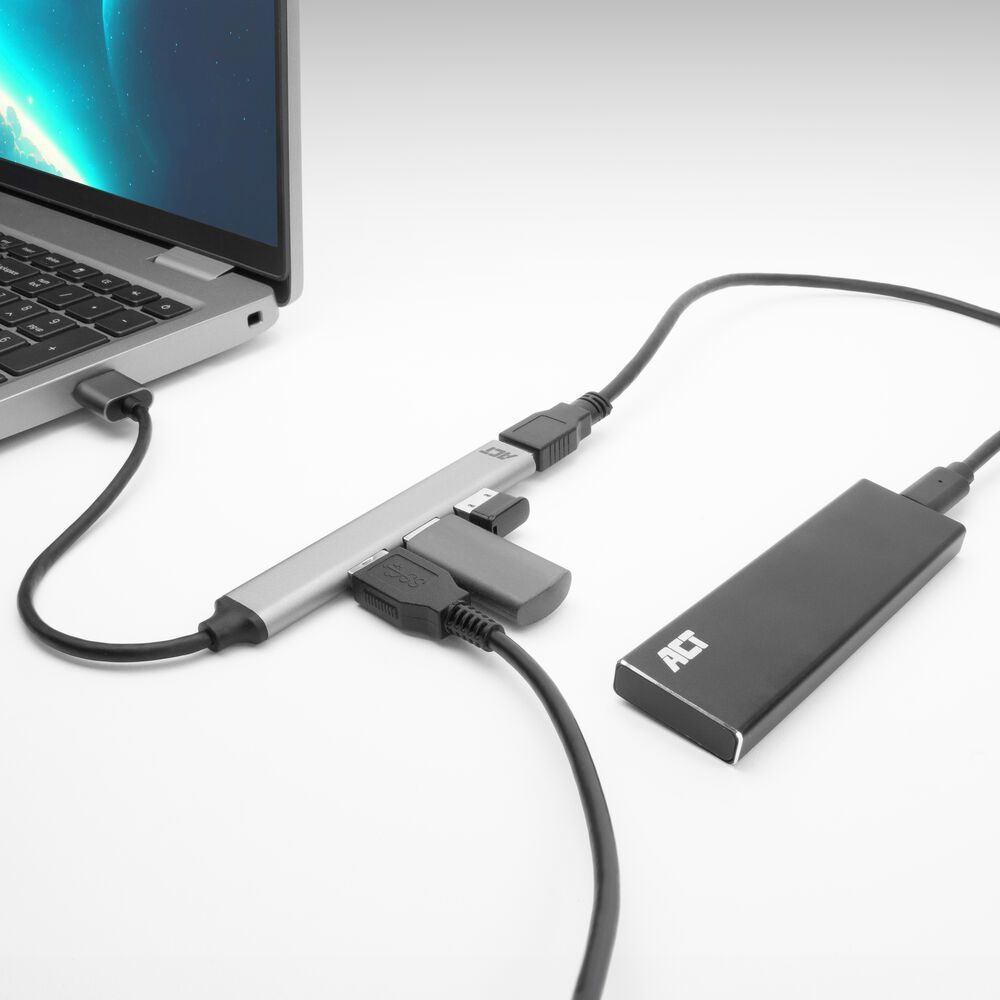 ACT AC6325 4-portos USB2.0 HUB Grey