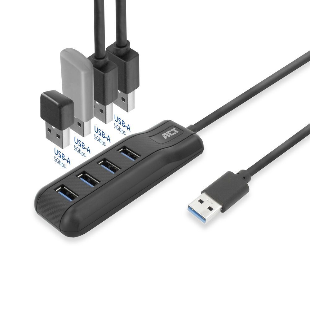 ACT AC6320 4-portos USB3.2 HUB Black