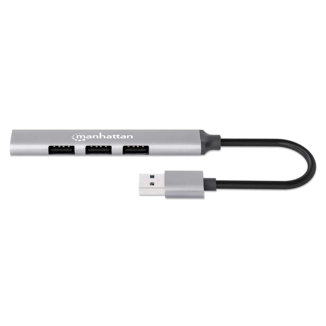 Manhattan 4-Port USB3.0 Gen 1 Hub Space Gray