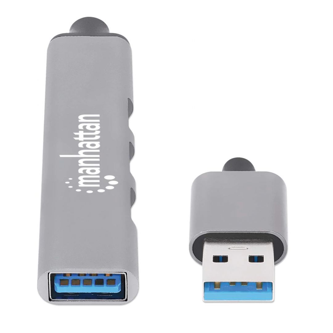 Manhattan 4-Port USB3.0 Gen 1 Hub Space Gray