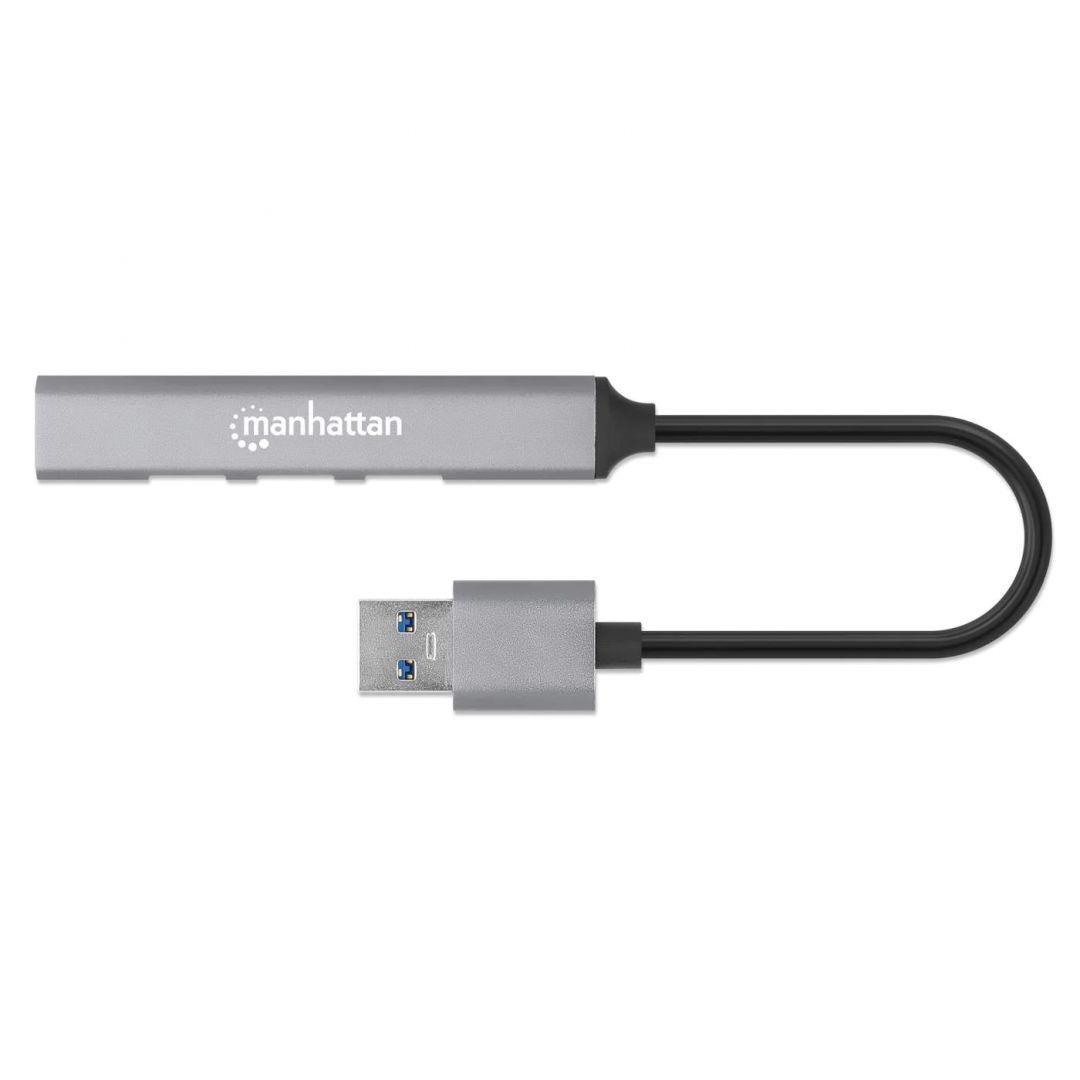 Manhattan 4-Port USB3.0 Gen 1 Hub Space Gray