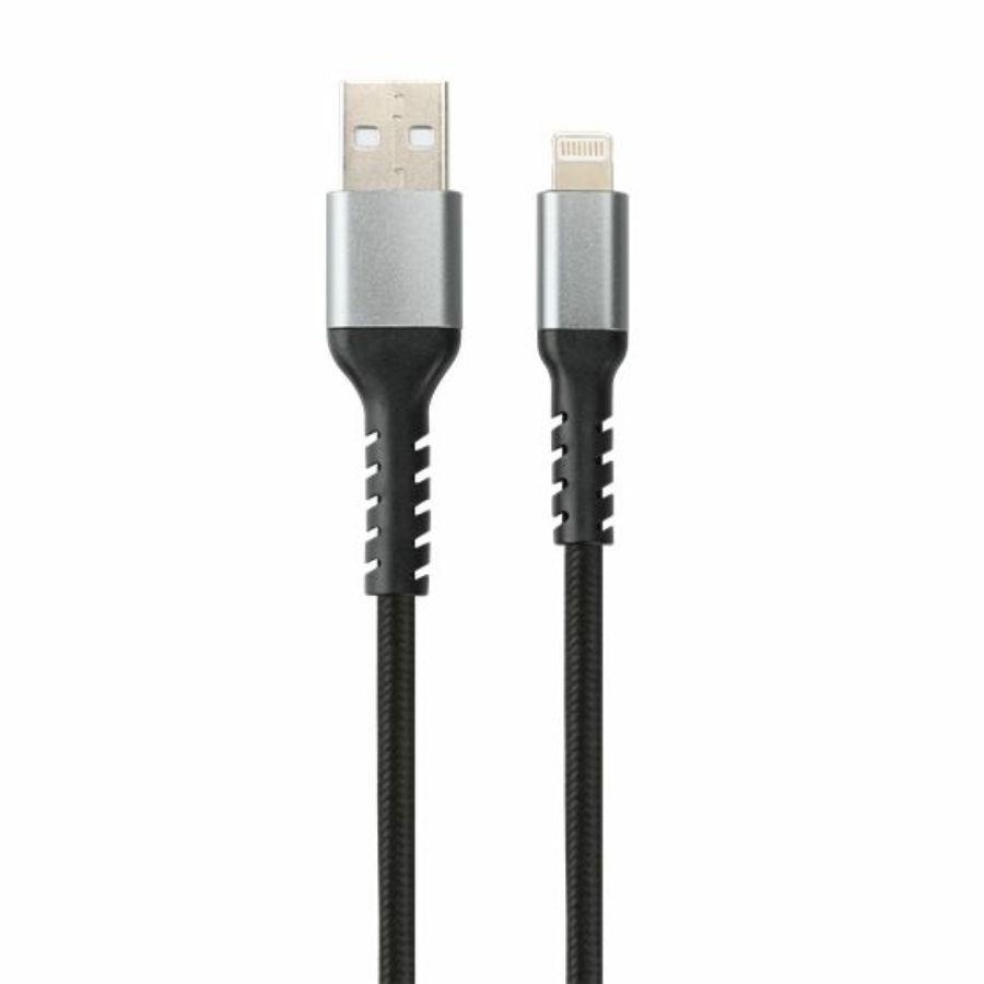 Avax USB-A to Lightning cable 1,5m Black/Grey