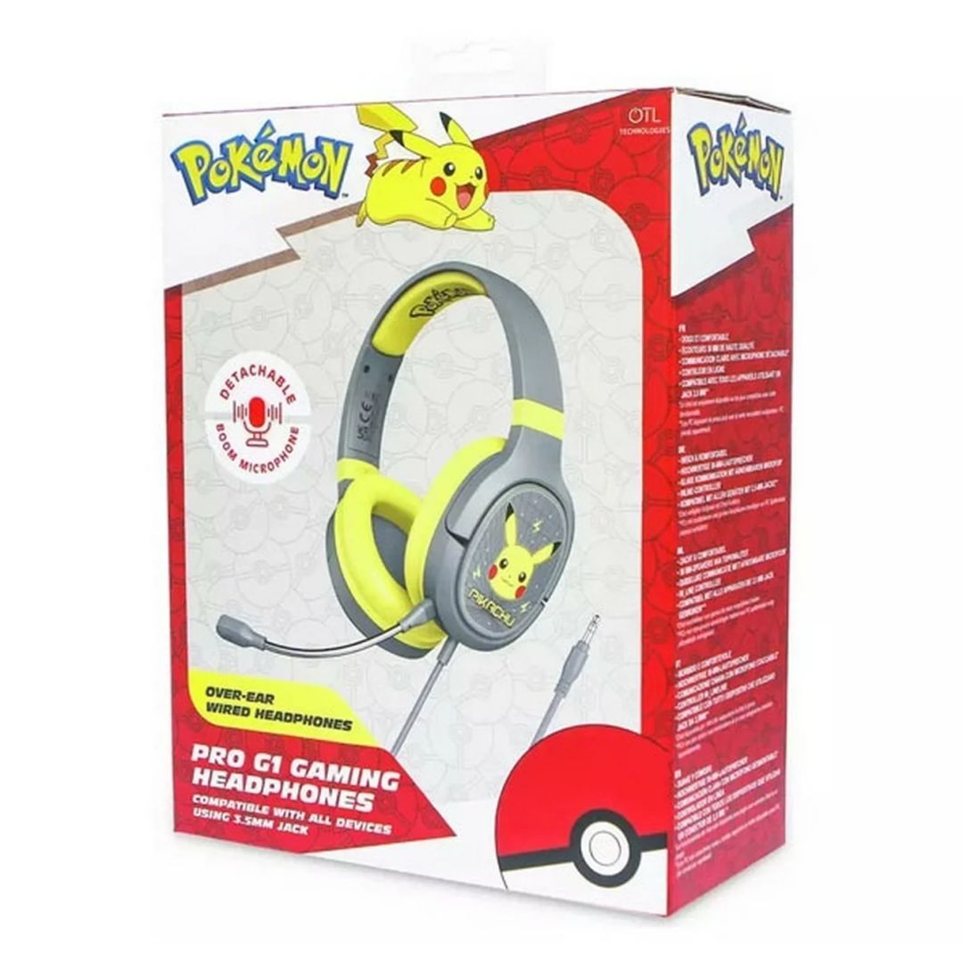 OTL Technologies Pokémon Pikachu Pro G1 Gaming Headset Grey/Yellow