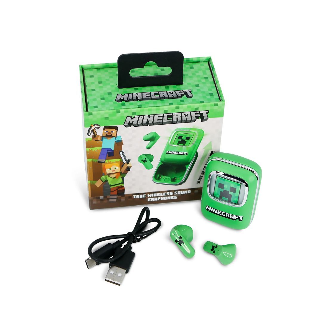 OTL Technologies Minecraft Creeper Slide TWS Headset Green