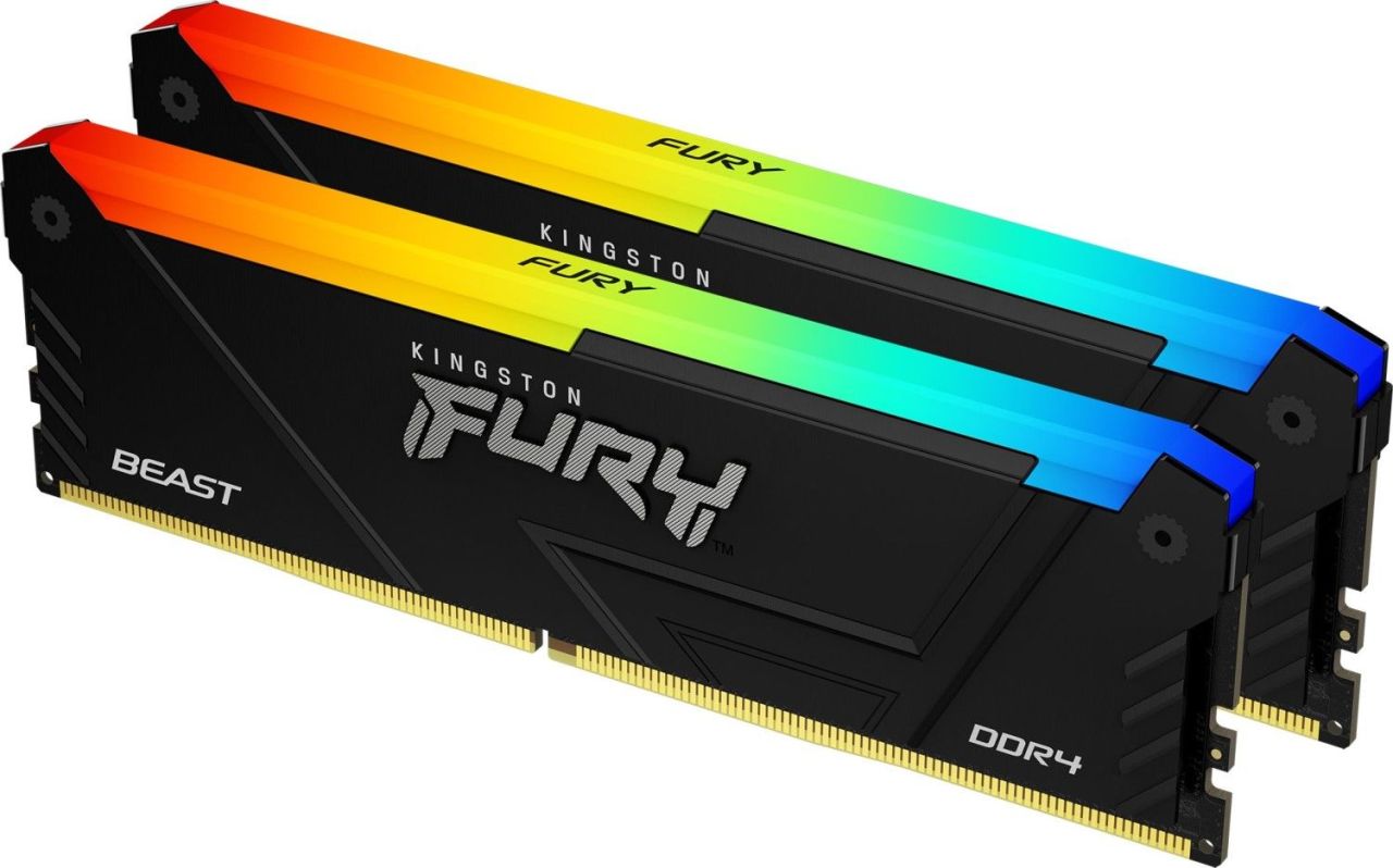 Kingston 16GB DDR4 2666MHz Kit(2x8GB) Fury Beast RGB Black