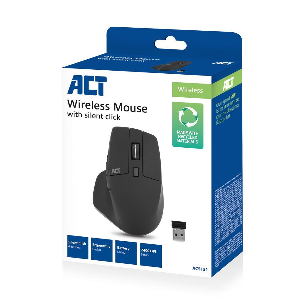 ACT AC5151 Wireless Mouse Black ACT AC5151 Wireless Mouse Black