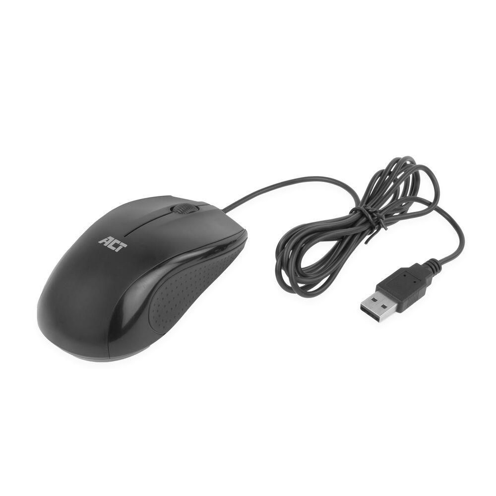ACT AC5006 Wired Full-Size Optical Mouse Black ACT AC5006 Wired Full-Size Optical Mouse Black
